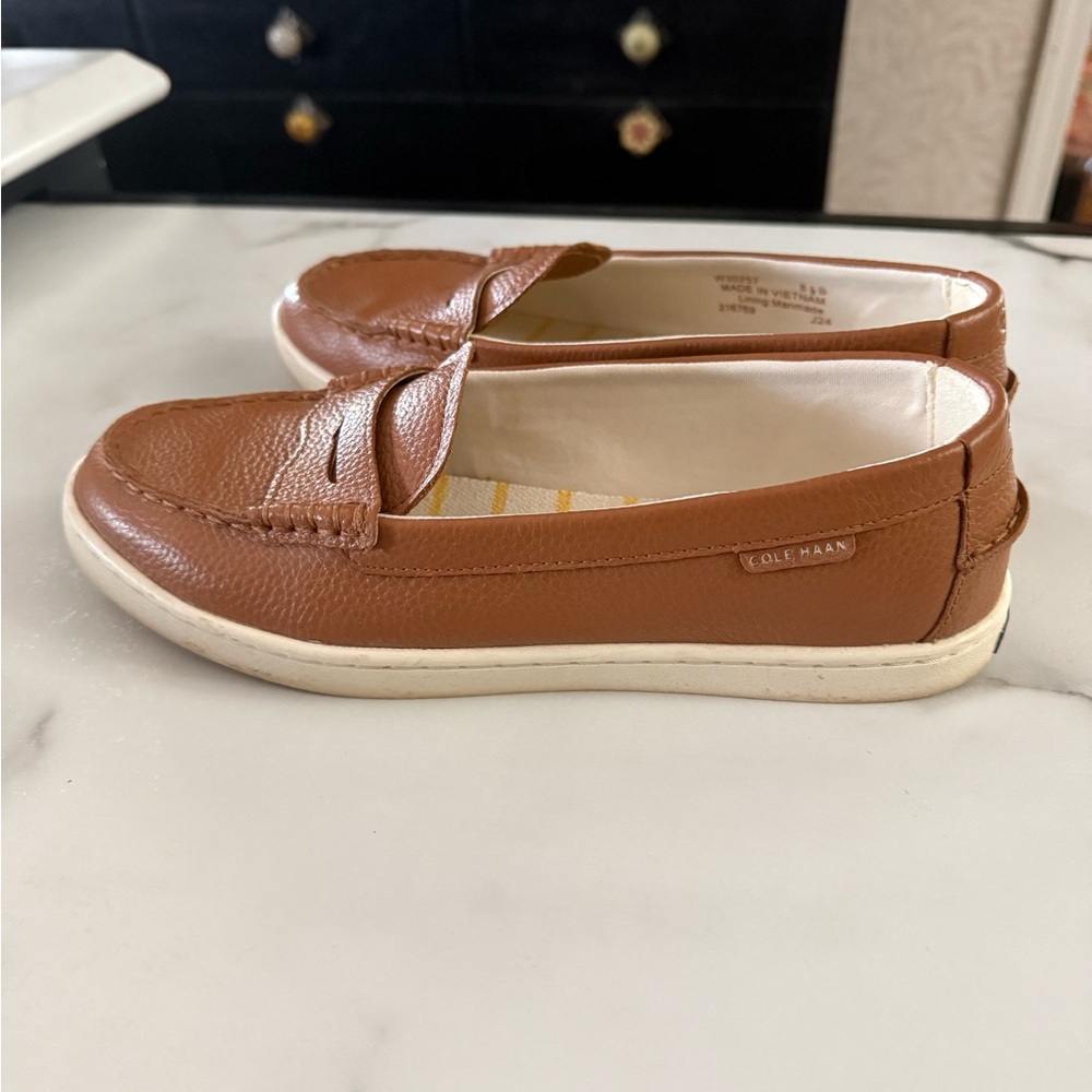 Cole Haan Tan Leather Loafers - Picture 3 of 3